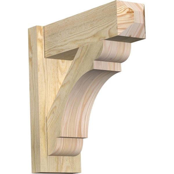 Ekena Millwork Olympic Rough Sawn Craftsman Outlooker, Douglas Fir, 6"W x 18"D x 18"H OUT06X18X18OLY04RDF - main